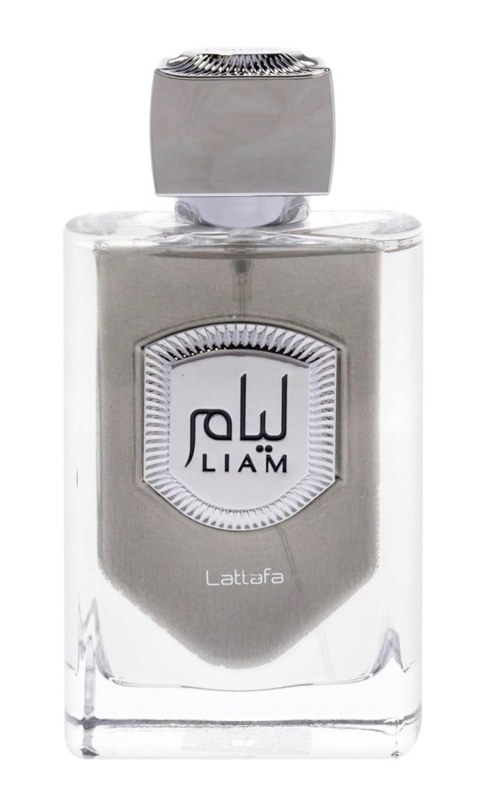 Lattafa Liam Grey Eau de Parfum Spray for Unisex, 3.4 Ounce