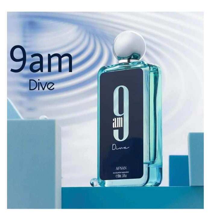 Afnan 9Am Dive Eau de Parfum Spray for Unisex, 3.4 Ounce